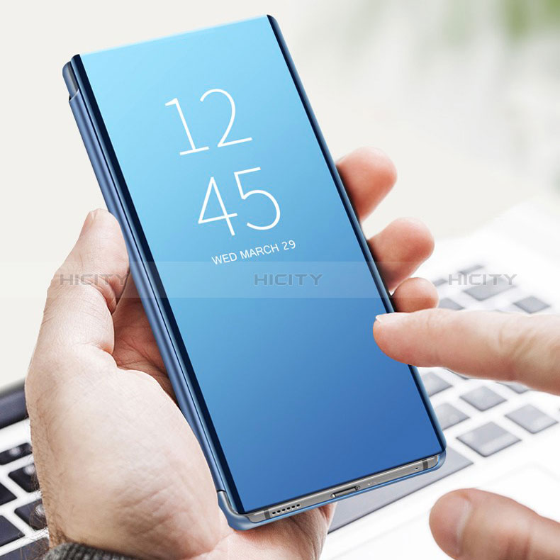 Handytasche Stand Schutzhülle Flip Leder Rahmen Spiegel Tasche ZL1 für Samsung Galaxy A12