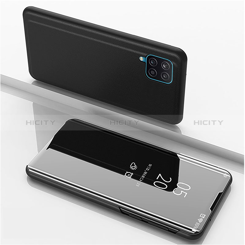 Handytasche Stand Schutzhülle Flip Leder Rahmen Spiegel Tasche ZL1 für Samsung Galaxy A12 5G groß