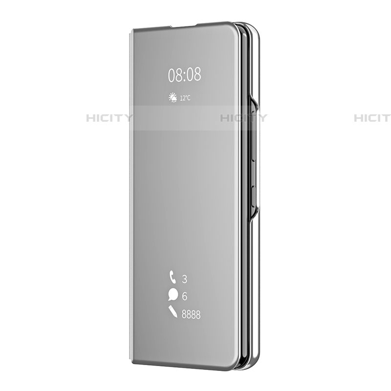 Handytasche Stand Schutzhülle Flip Leder Rahmen Spiegel Tasche ZL2 für Samsung Galaxy Z Fold4 5G