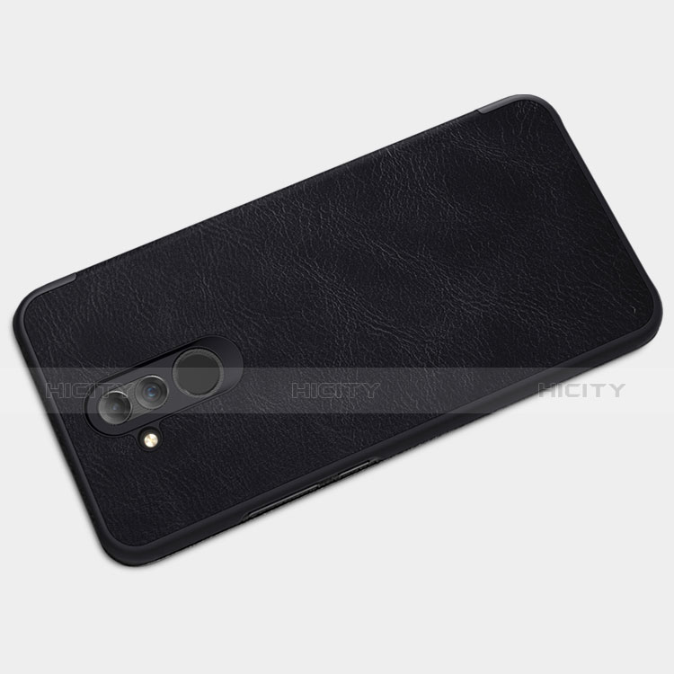 Handytasche Stand Schutzhülle Leder F01 für Huawei Mate 20 Lite Schwarz