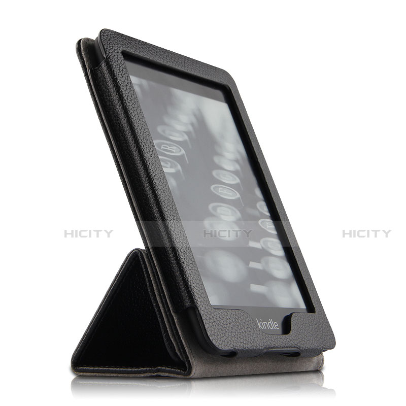 Handytasche Stand Schutzhülle Leder für Amazon Kindle Paperwhite 6 inch Schwarz