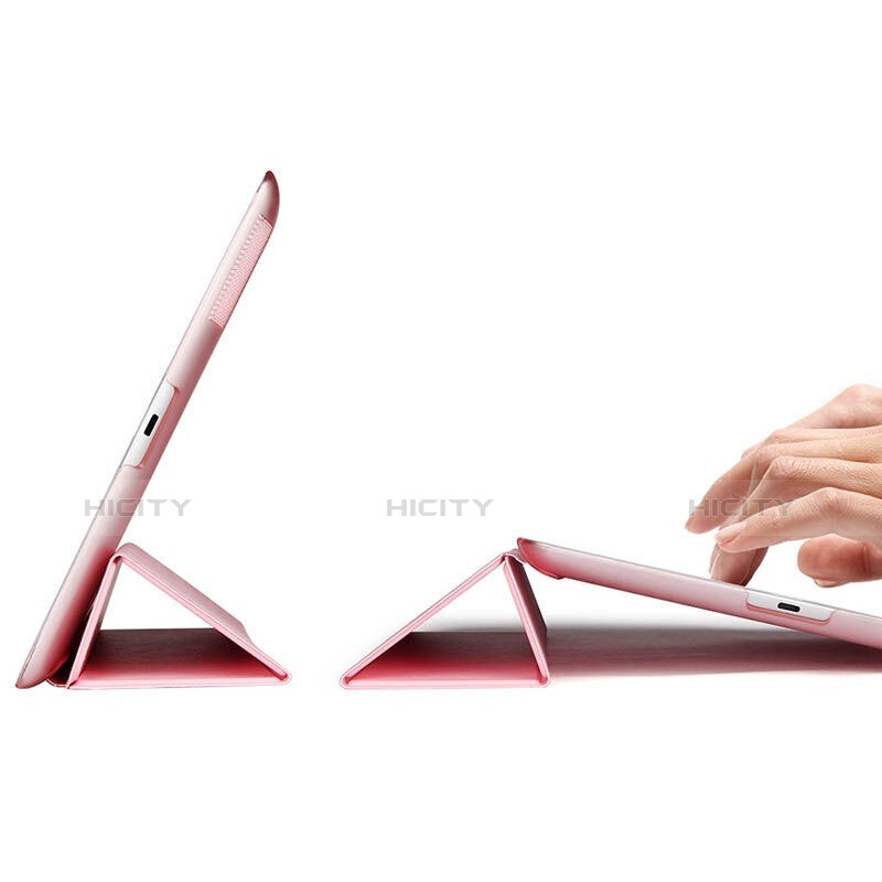 Handytasche Stand Schutzhülle Leder für Apple iPad 2 Rosa