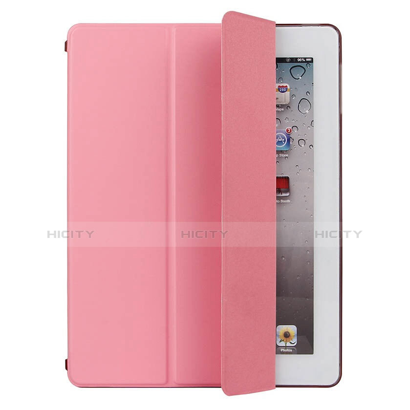 Handytasche Stand Schutzhülle Leder für Apple iPad 2 Rosa