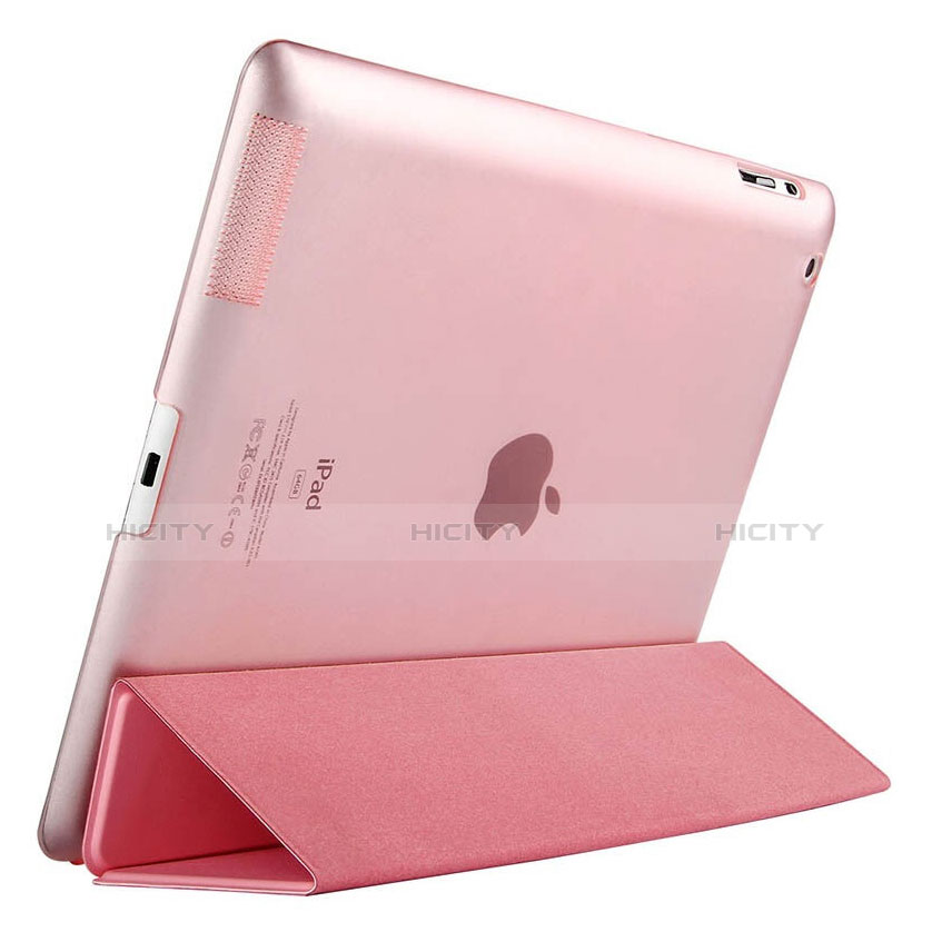 Handytasche Stand Schutzhülle Leder für Apple iPad 2 Rosa