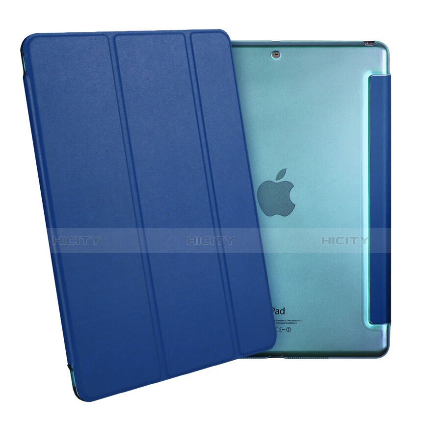 Handytasche Stand Schutzhülle Leder für Apple iPad Air Blau