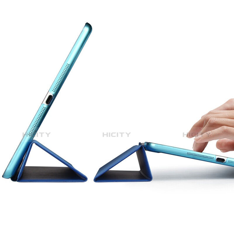 Handytasche Stand Schutzhülle Leder für Apple iPad Air Blau