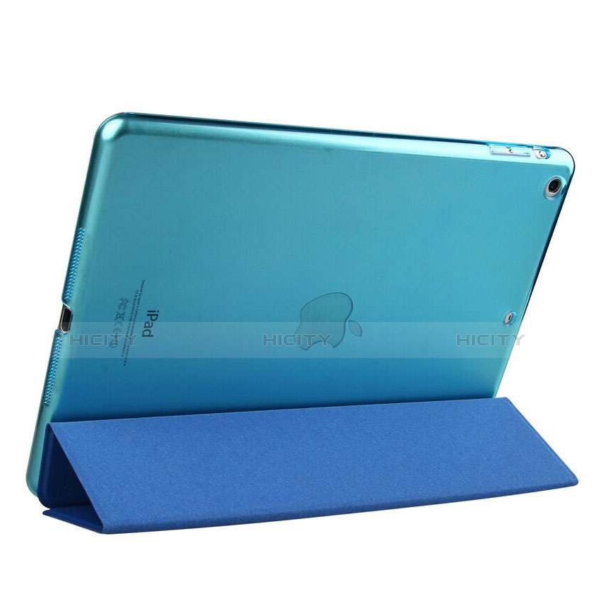 Handytasche Stand Schutzhülle Leder für Apple iPad Air Blau