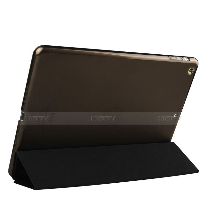 Handytasche Stand Schutzhülle Leder für Apple iPad Air Schwarz groß