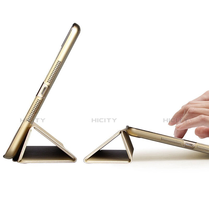 Handytasche Stand Schutzhülle Leder für Apple iPad Mini 2 Gold