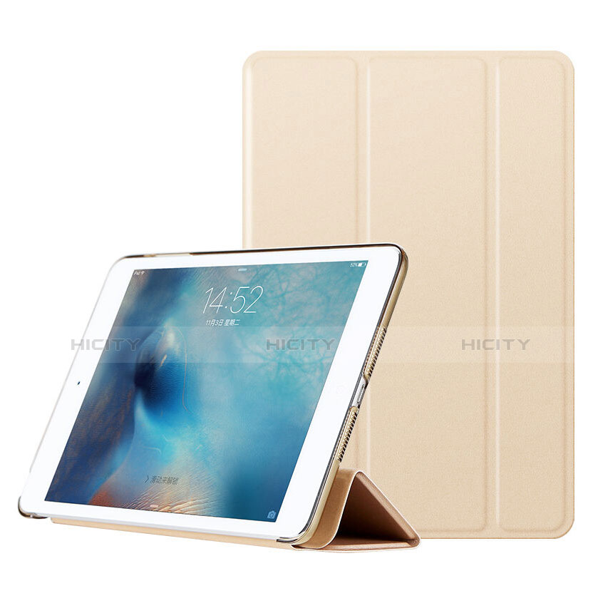 Handytasche Stand Schutzhülle Leder für Apple iPad Mini 2 Gold