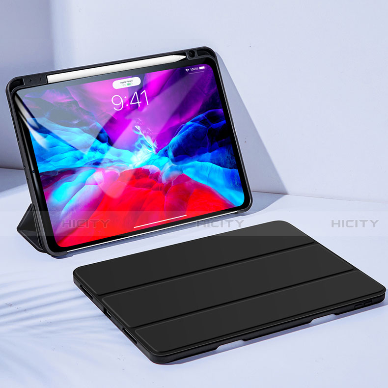 Handytasche Stand Schutzhülle Leder für Apple iPad Pro 11 (2020) Schwarz Plus