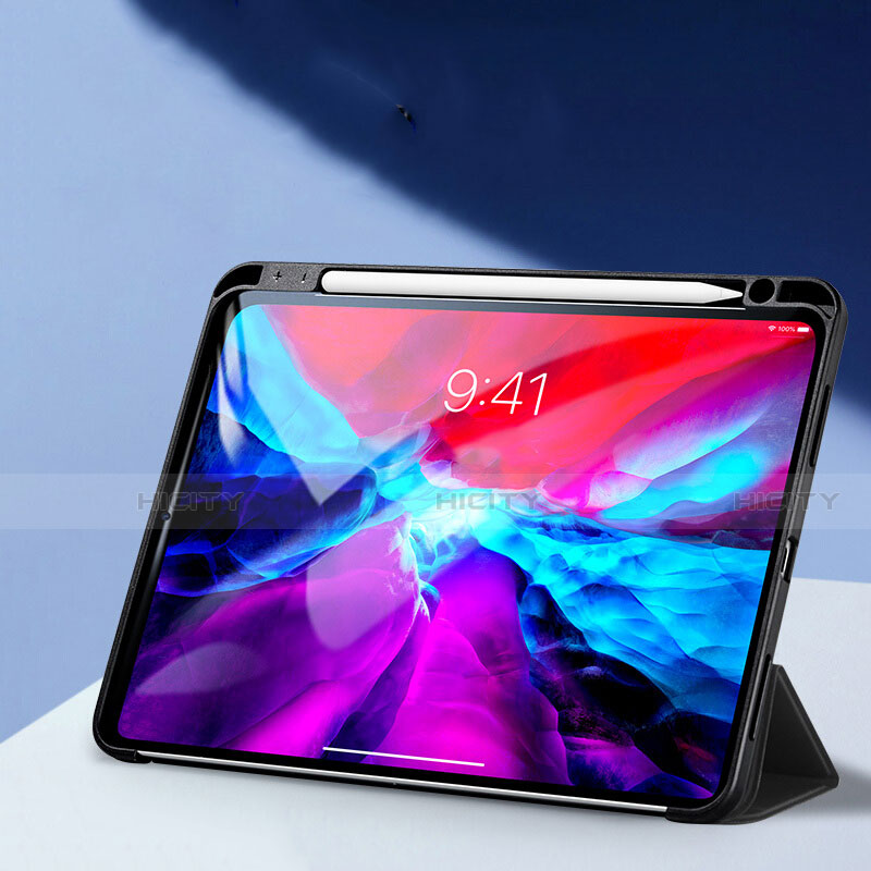 Handytasche Stand Schutzhülle Leder für Apple iPad Pro 11 (2020) Schwarz groß