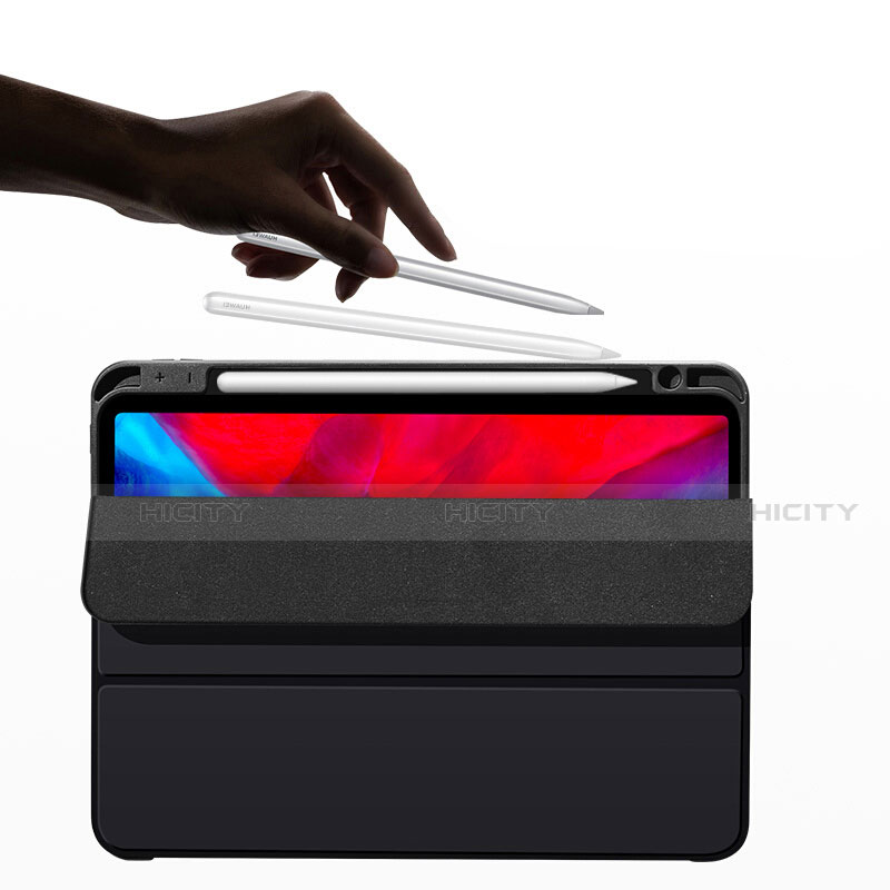 Handytasche Stand Schutzhülle Leder für Apple iPad Pro 11 (2020) Schwarz groß