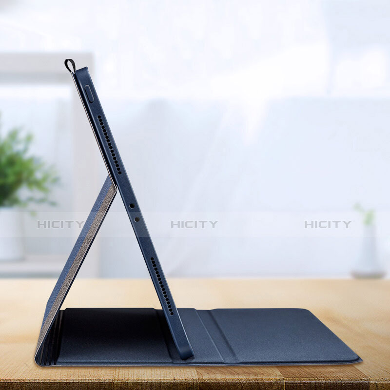 Handytasche Stand Schutzhülle Leder für Apple iPad Pro 12.9 (2018) Blau und Schwarz