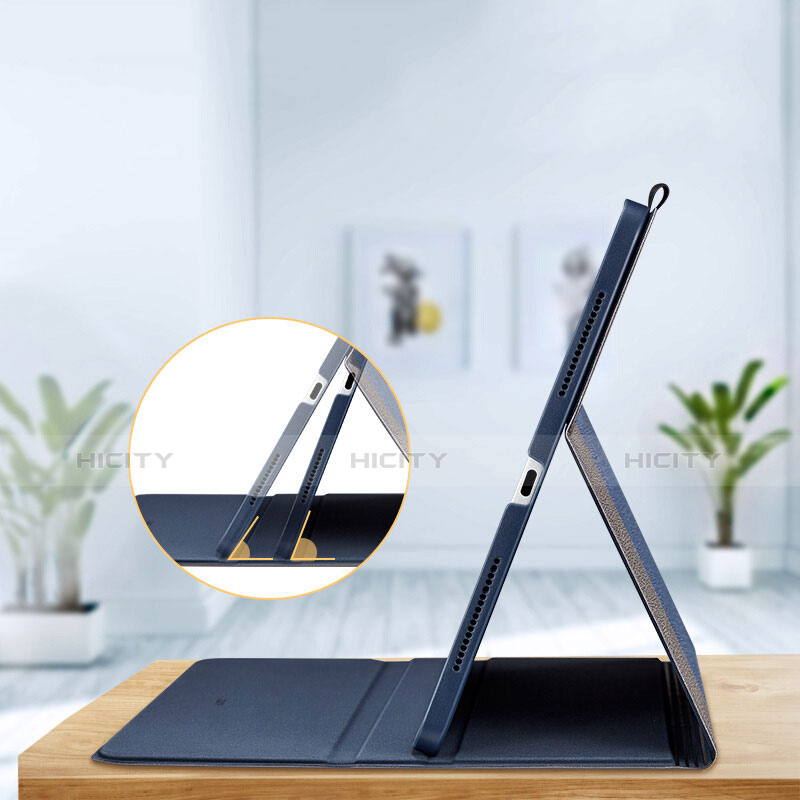 Handytasche Stand Schutzhülle Leder für Apple iPad Pro 12.9 (2018) Blau und Schwarz