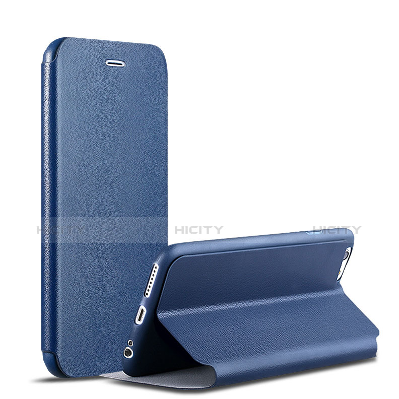 Handytasche Stand Schutzhülle Leder für Apple iPhone 6 Plus Blau