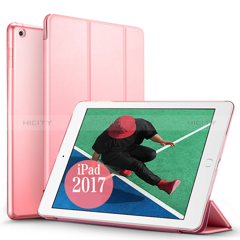 Handytasche Stand Schutzhülle Leder für Apple New iPad 9.7 (2018) Rosa