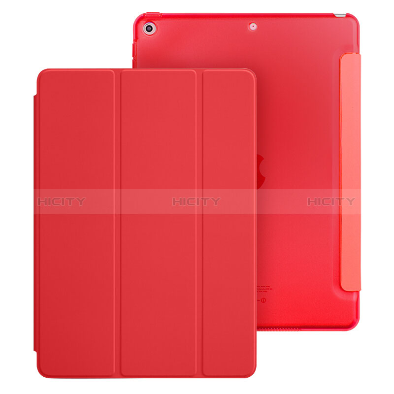 Handytasche Stand Schutzhülle Leder für Apple New iPad 9.7 (2018) Rot