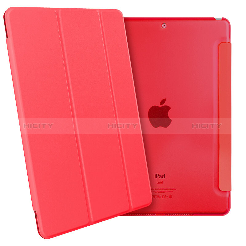 Handytasche Stand Schutzhülle Leder für Apple New iPad 9.7 (2018) Rot