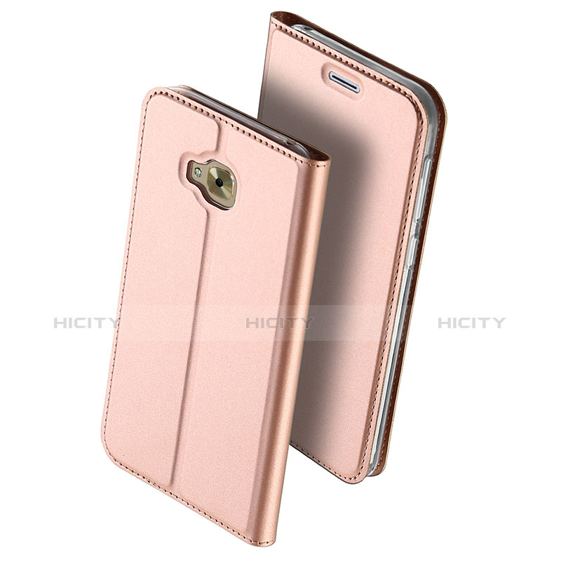 Handytasche Stand Schutzhülle Leder für Asus Zenfone 4 Selfie Pro Rosegold