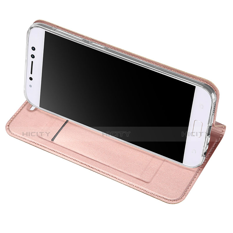 Handytasche Stand Schutzhülle Leder für Asus Zenfone 4 Selfie Pro Rosegold