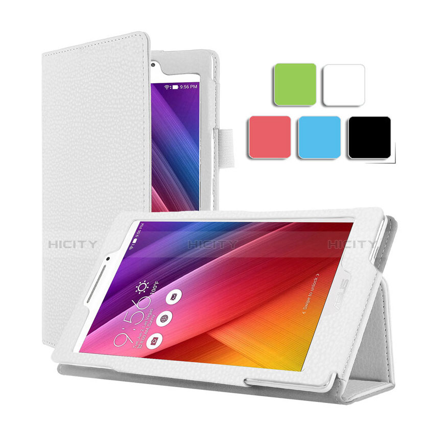 Handytasche Stand Schutzhülle Leder für Asus ZenPad C 7.0 Z170CG Weiß