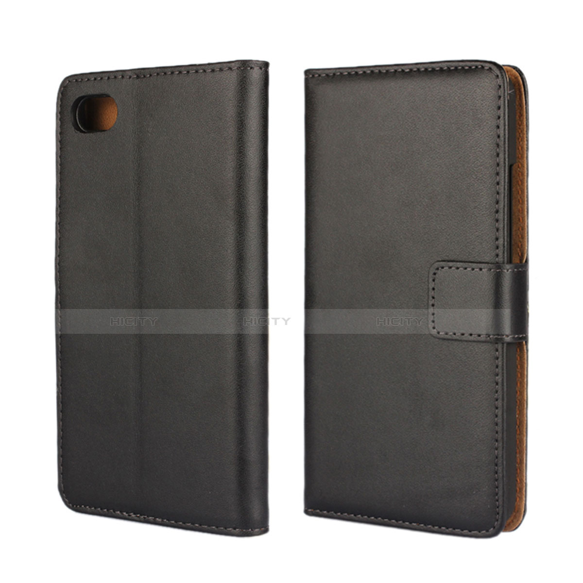 Handytasche Stand Schutzhülle Leder für Blackberry Z30 Schwarz