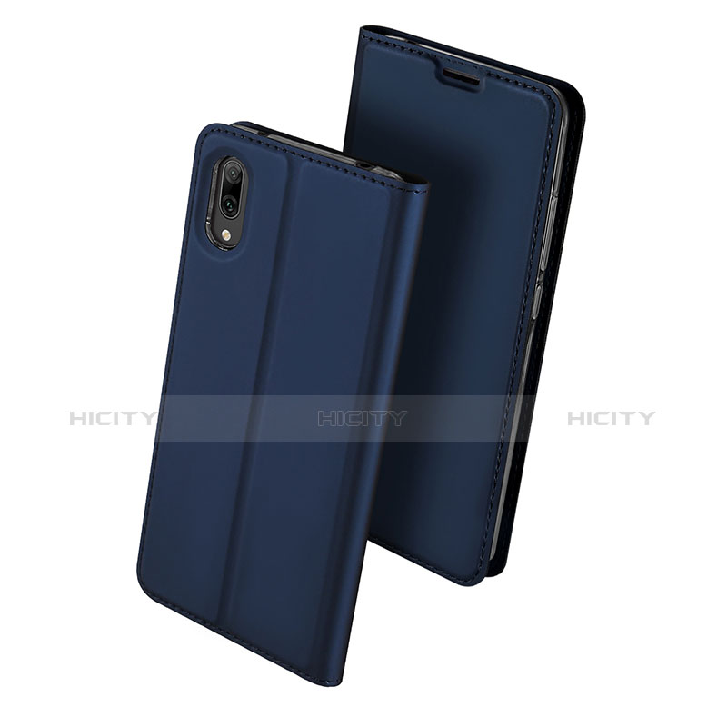 Handytasche Stand Schutzhülle Leder für Huawei Enjoy 9 Blau Plus