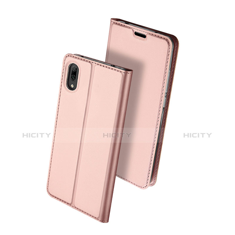 Handytasche Stand Schutzhülle Leder für Huawei Enjoy 9 Rosegold