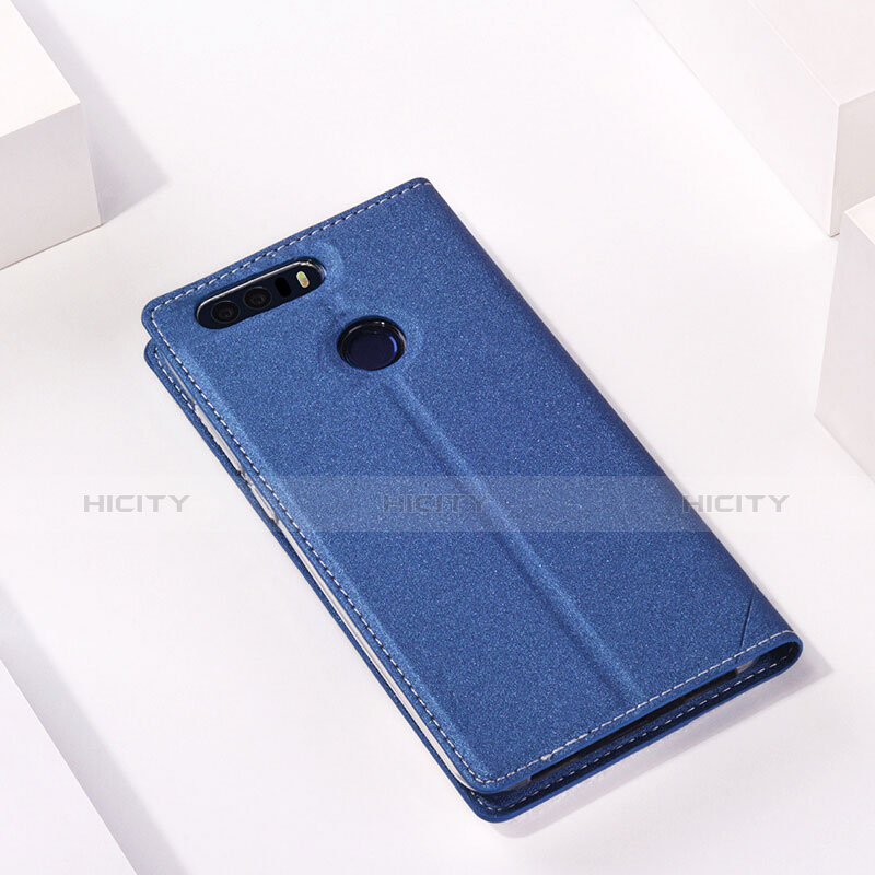 Handytasche Stand Schutzhülle Leder für Huawei Honor 8 Blau