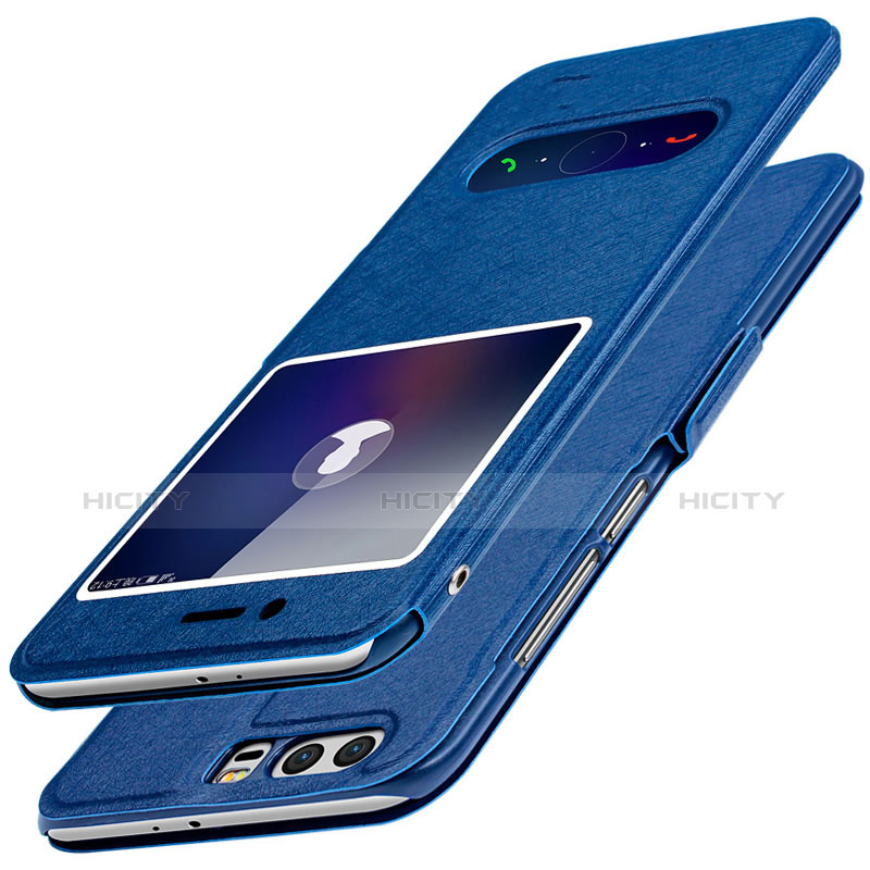 Handytasche Stand Schutzhülle Leder für Huawei Honor 9 Blau