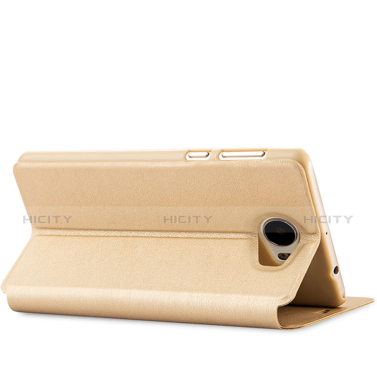 Handytasche Stand Schutzhülle Leder für Huawei Honor Play 5 Gold groß