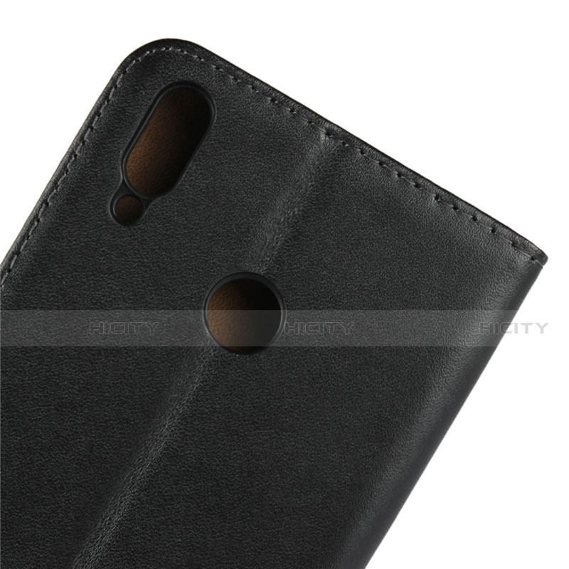 Handytasche Stand Schutzhülle Leder für Huawei Honor V10 Lite Schwarz