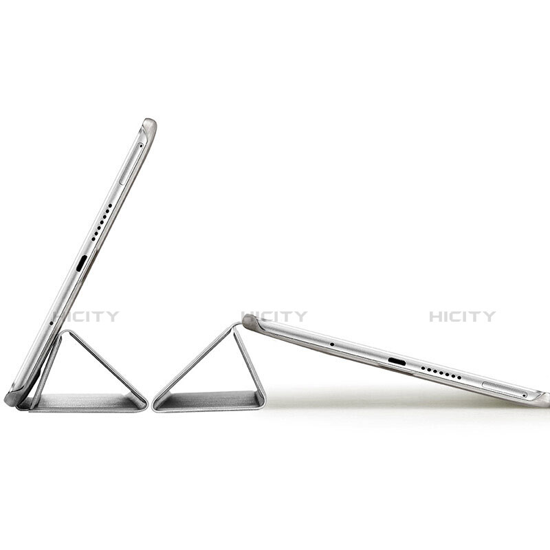 Handytasche Stand Schutzhülle Leder für Huawei MediaPad M3 Silber