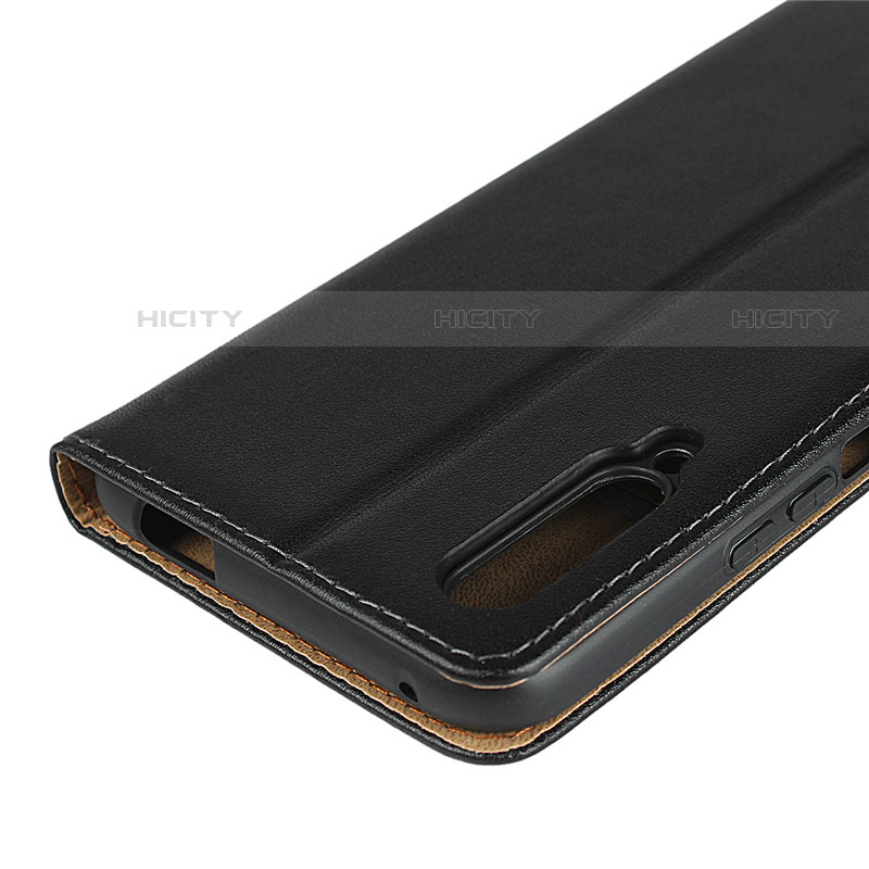 Handytasche Stand Schutzhülle Leder für Huawei P Smart Pro (2019) Schwarz groß