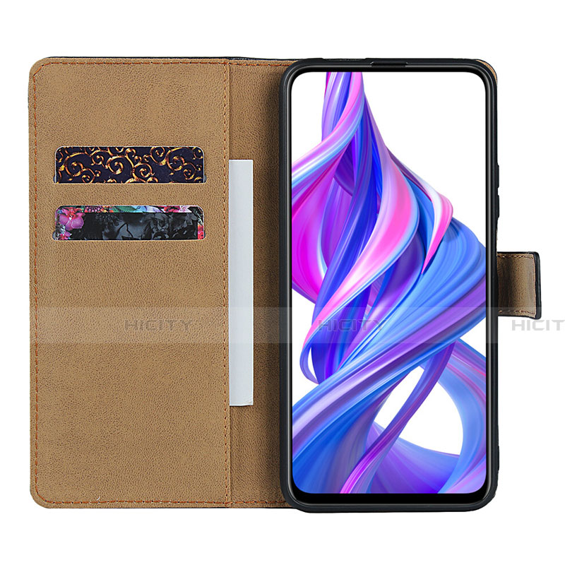 Handytasche Stand Schutzhülle Leder für Huawei P Smart Z (2019) Schwarz