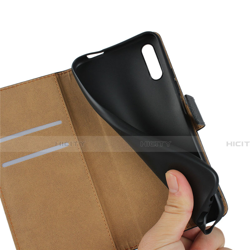 Handytasche Stand Schutzhülle Leder für Huawei P Smart Z (2019) Schwarz