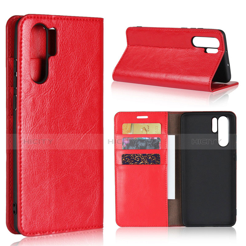 Handytasche Stand Schutzhülle Leder für Huawei P30 Pro New Edition Rot groß