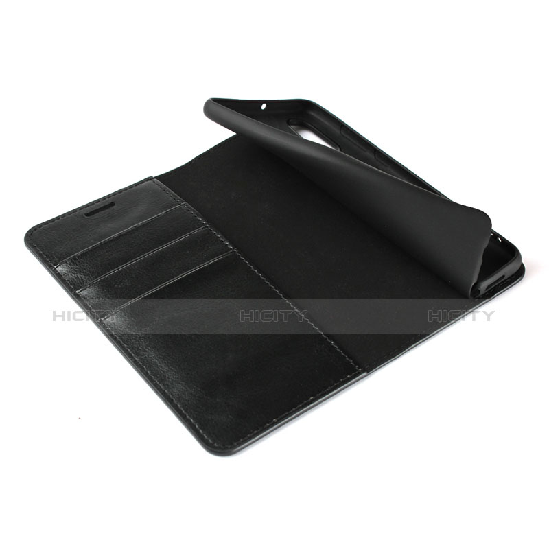 Handytasche Stand Schutzhülle Leder für Huawei P30 Schwarz