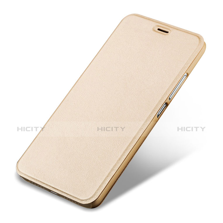 Handytasche Stand Schutzhülle Leder für Huawei P9 Lite Mini Gold groß