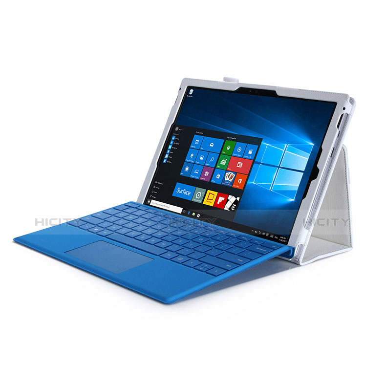 Handytasche Stand Schutzhülle Leder für Microsoft Surface Pro 3 Weiß