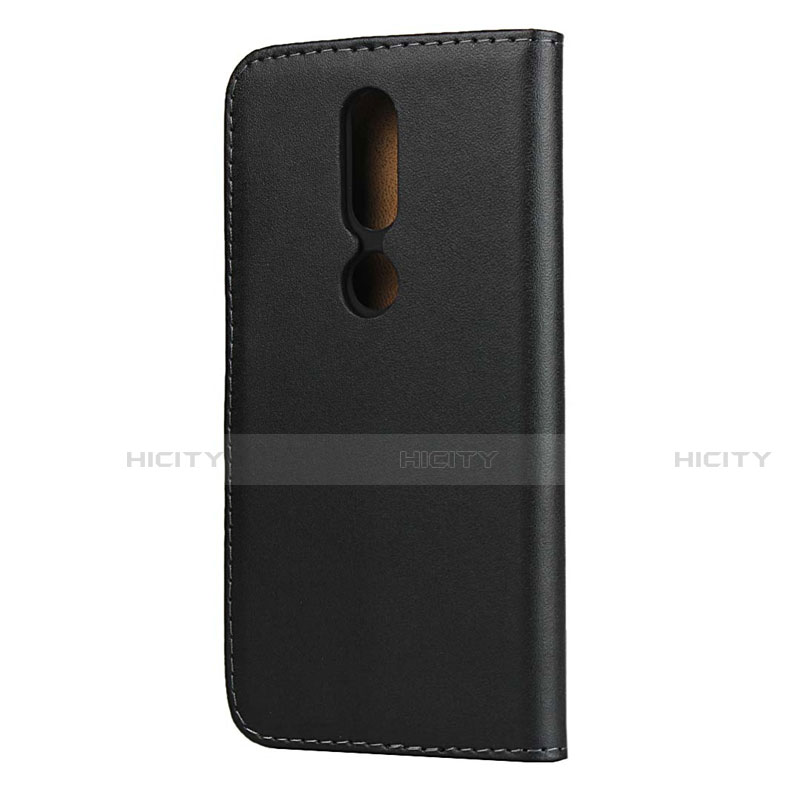 Handytasche Stand Schutzhülle Leder für Nokia 4.2 Schwarz