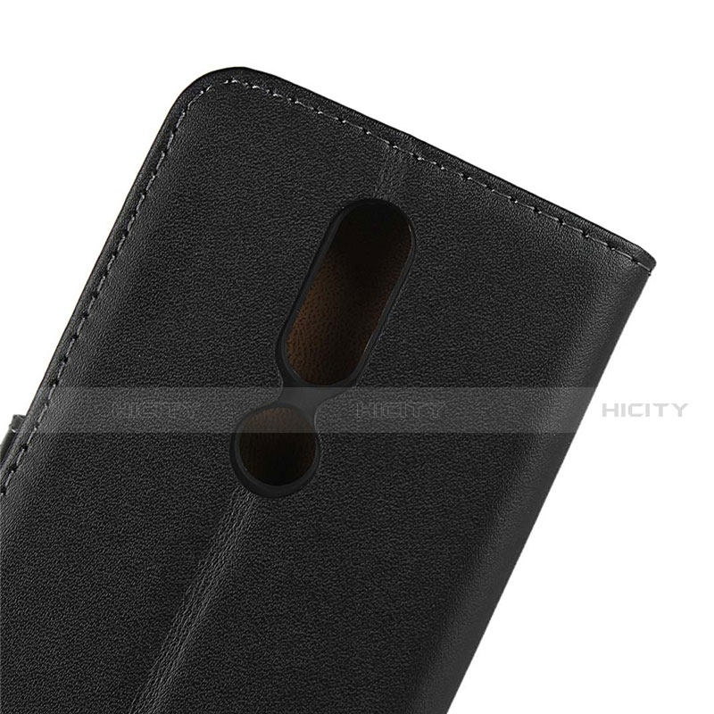 Handytasche Stand Schutzhülle Leder für Nokia 4.2 Schwarz