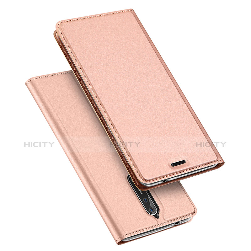 Handytasche Stand Schutzhülle Leder für Nokia 8 Rosa