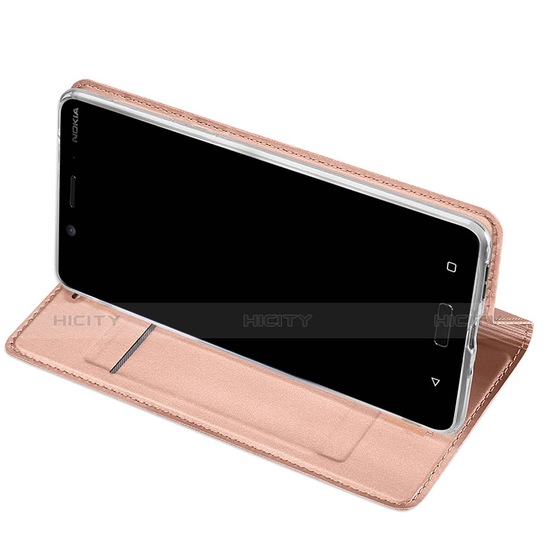 Handytasche Stand Schutzhülle Leder für Nokia 8 Rosa