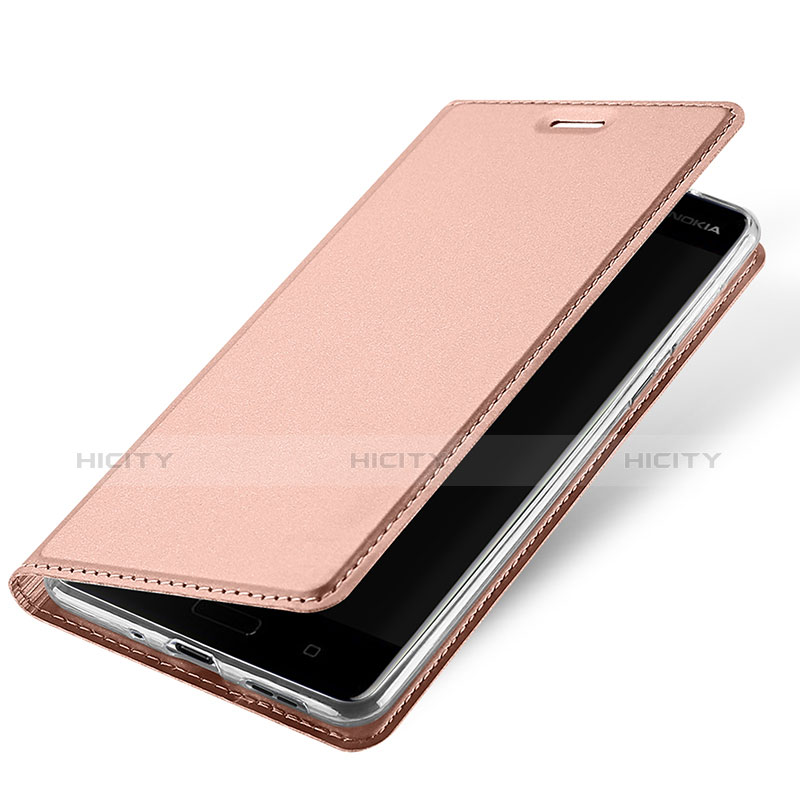 Handytasche Stand Schutzhülle Leder für Nokia 8 Rosa