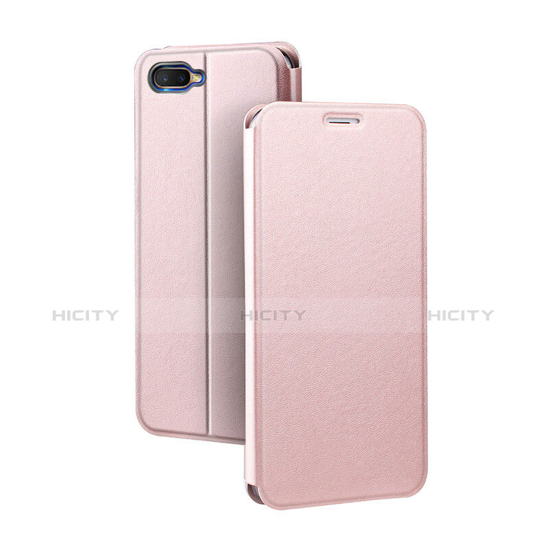 Handytasche Stand Schutzhülle Leder für Oppo K1 Rosegold