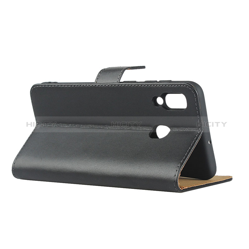 Handytasche Stand Schutzhülle Leder für Samsung Galaxy A20 Schwarz