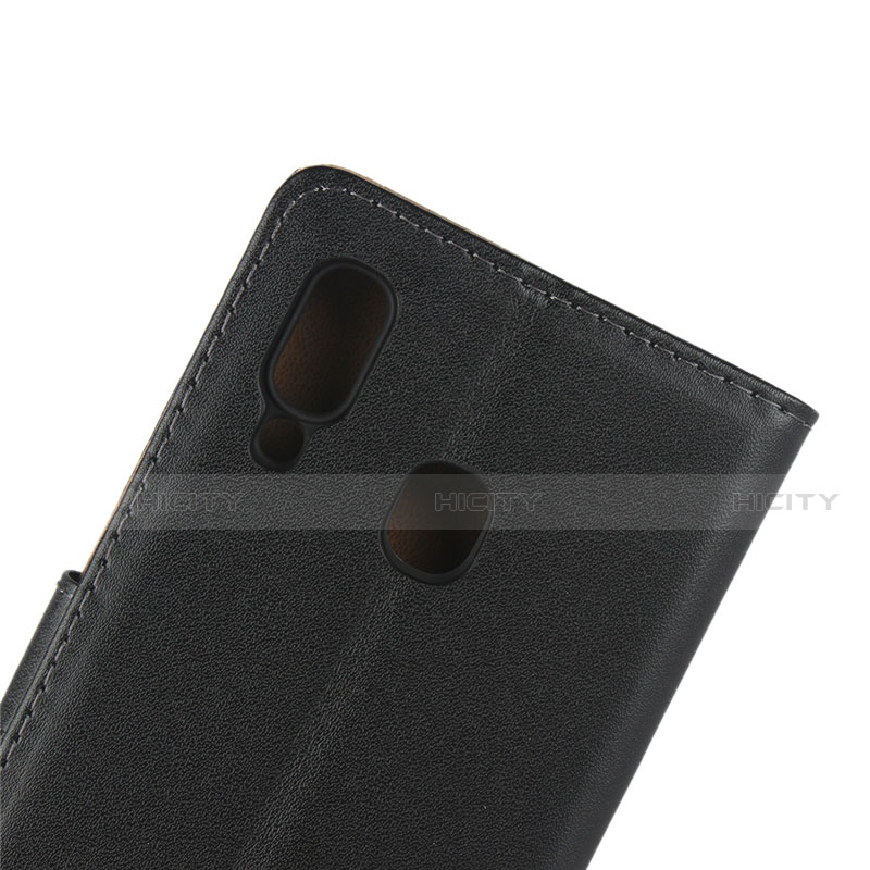 Handytasche Stand Schutzhülle Leder für Samsung Galaxy A20e Schwarz groß