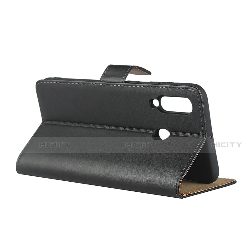 Handytasche Stand Schutzhülle Leder für Samsung Galaxy A60 Schwarz